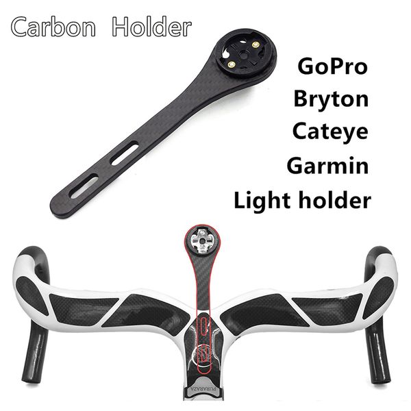 

2018 new carbon fiber bicycle road bike cycling mtb computer satch speedometer mount holder for garmin cateye bryton