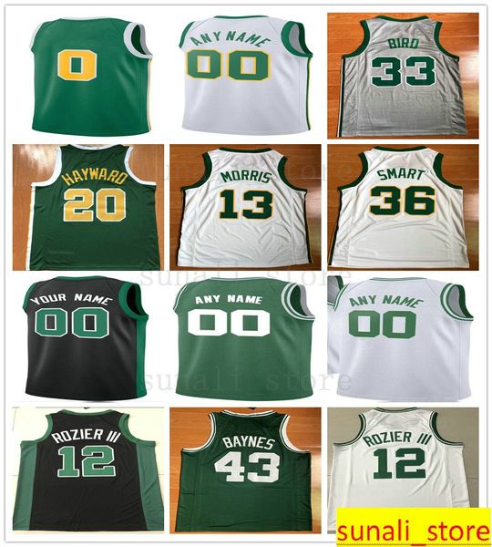 

custom printed hayward kemba 8 walker gordon marcus 36 smart jayson brown jaylen tatum daniel 27 theis enes 11 kanter semi ojeleye jersey, Black