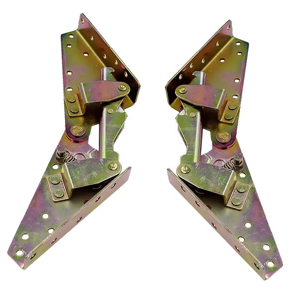 

1 pair 3-position angle mechanism hinge for home bed bedding sofa diy bronze