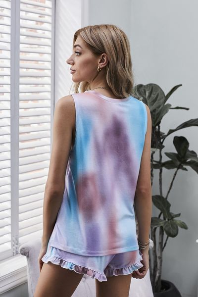 

dhl for pajamas tiedye for femme pyjama korte sets met ronde hals en tie-dye sunny daisy tie dye chalk white bwkf rjqgh, Blue;gray