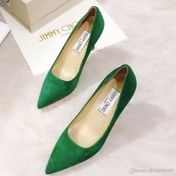 

2019 spring high version of the new highheeled shoes, sheepskin face pointed womens shoes, high heels fashion high heels, ladies office qd, Black
