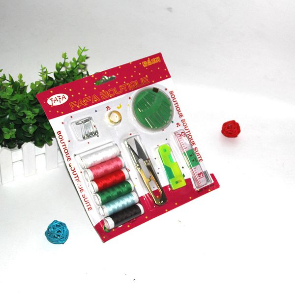 

portable travel sewing set kits knitting storage box needle threads scissor thimble pins home tools sewing tools