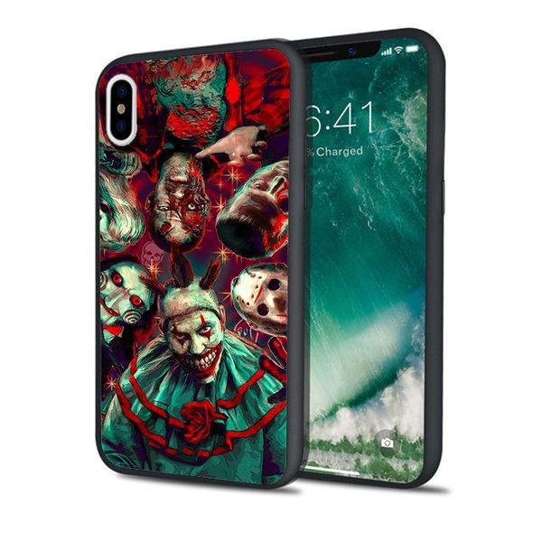 

fundas horror art phone case for iphone 11 pro xs max xr 8 7 6s plus 5s se 5 case black soft silicone tpu cover.