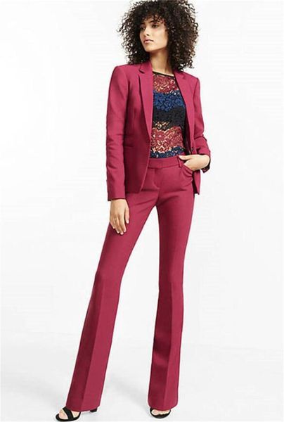

jacket+pants women's business suits office uniform designs burgundy women elegant formal ladies trouser suit 2 piece sets custom, White;black