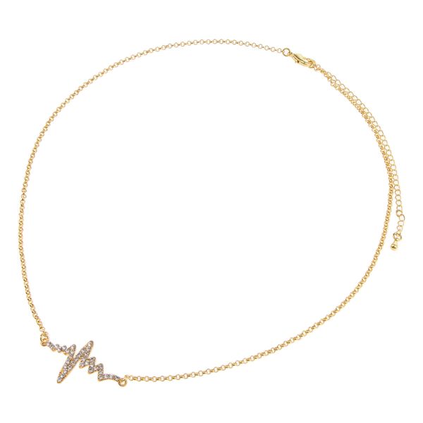 

women lifeline pulse pendant cardiogram heartbeat necklace jewelry for her, Silver