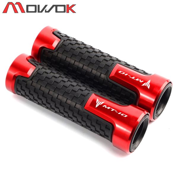 

fashion accessories universal 7/8'' 22mm cnc rubber motorcycle handlebar grips for yamaha mt10 mt-10 fz10 fz-10 2016 2017 2018