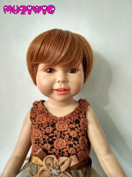 Korea High Temperature Fiber Short Straight Hair Doll Wigs With
