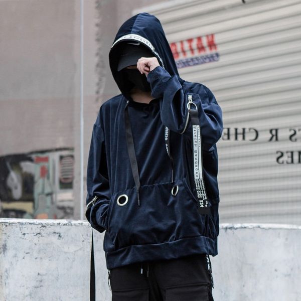 

solid cotton velvet oversize hoodie autumn winter hoody hoodies, Black