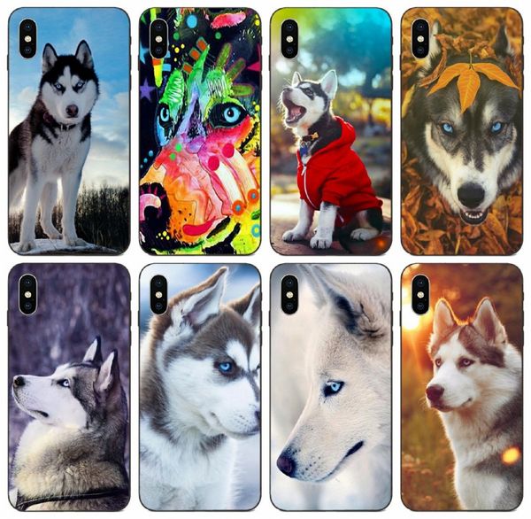 

tongtrade] comics manga caricature siberian husky puppy dog case for iphone 11 pro x xs max xr 8s 7s 6s 5 galaxy j7 huawei p 30 1pcs case