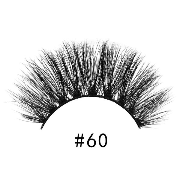 

hand-made high-end 3d mink false eyelashes natural dense eyelashes 1 pair packaging #60 series
