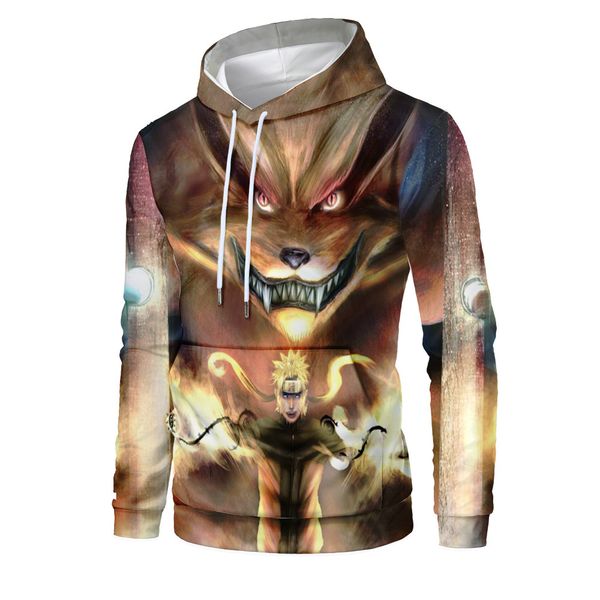 

mens designer naruto 3d digital printing sweater, Black