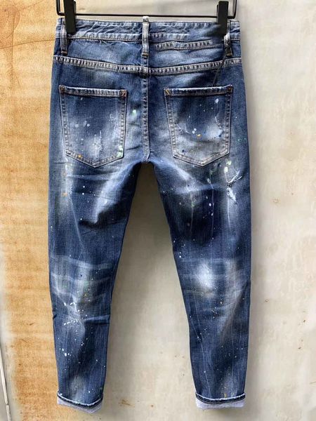 

мужские дизайнерские джинсы денима джинсовой черные рваные штаны вылить hommes метанию италия модный бренд байкер мотоцикл рок возрождения д, Blue