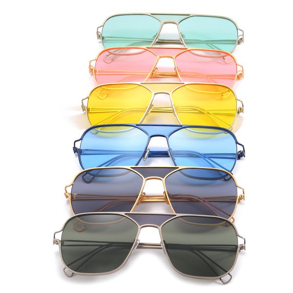 

new fashion classic sunglasses attitude sunglasses gold frame square metal frame vintage style outdoor design classical model 7209, White;black