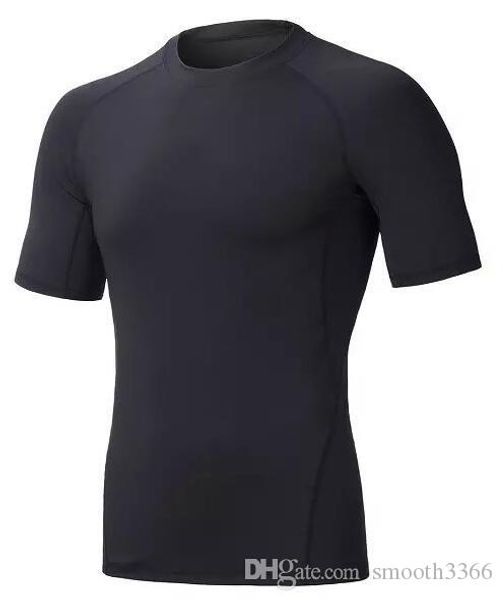 

1031 men's tight-fitting fitness white-gray clothes running short-sleeved sportswear stretch quick-drying clothes t-shirt, Black;yellow