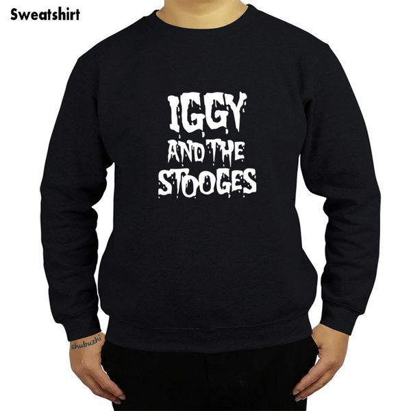 

iggy and the stooges screenprinted men sweatshirt new shubuzhi brand hoodies autumn and winter black hoody for male sbz4367