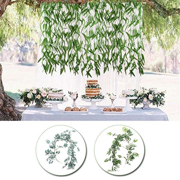 

artificial eucalyptus rattan simulation willow leaves artificial willow vine creative fashion 1.7m gray/green restaurant party