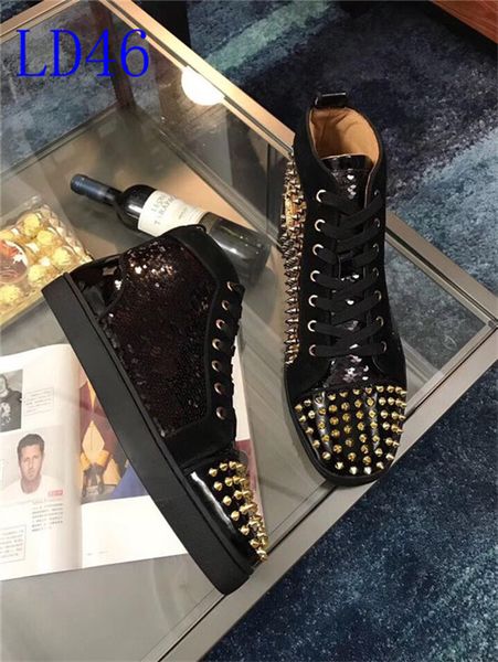 

a29 new luxury bottom red bottoms ипованн ип brand mens вколз боинки мђжин женин паѬии, Black