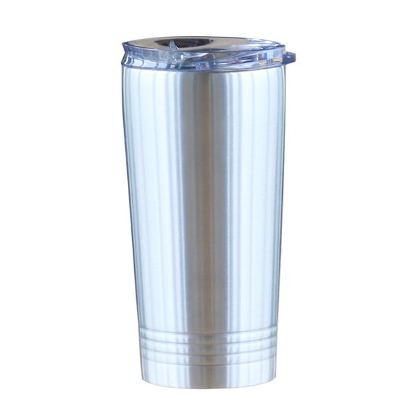 

16oz straight tumbler stainless steel skinny tumbler double walled vacuum with spiral pattern and silide lid
