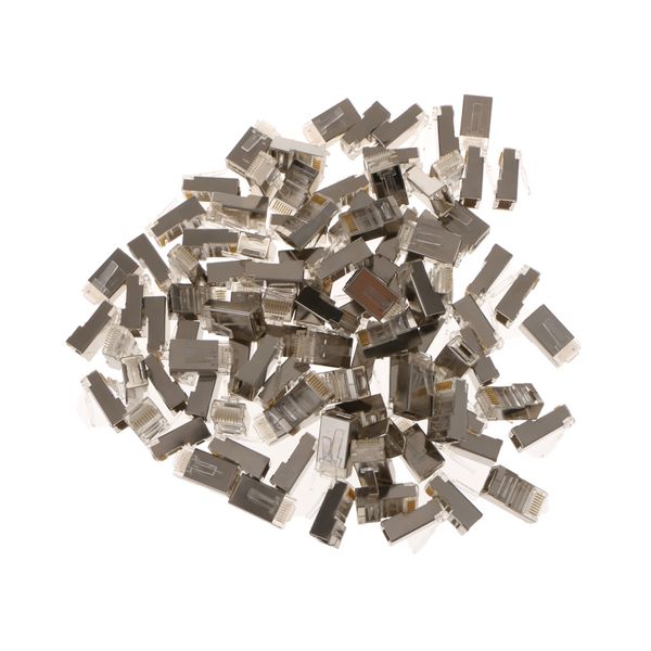 

100 pieces rj45 network cable modular plug 8p8c gold ethernet connector