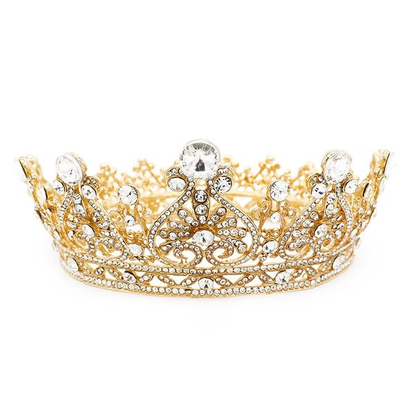 

princess jewelry large full circle rhinestones queen pageant crown wedding bridal hair jewelry wedding dress accessories