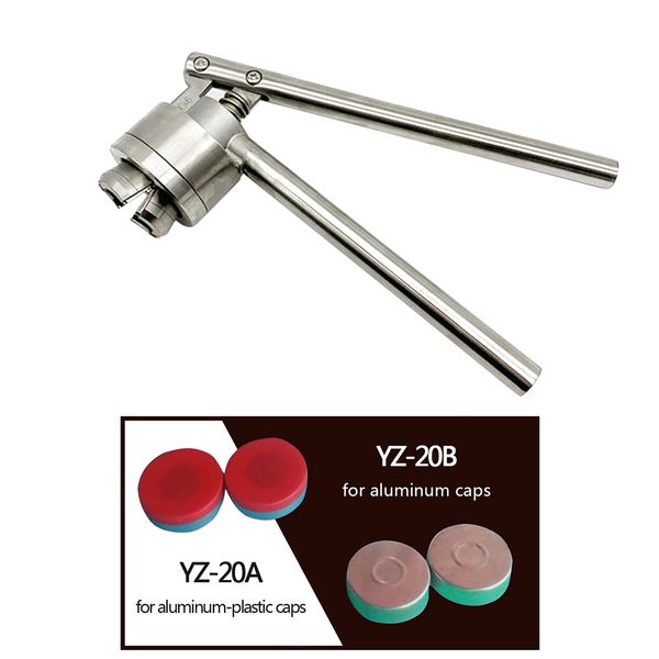 

stainless steel manual crimp sealer machine for crimping 20mm crimper vial sealer flip off cap