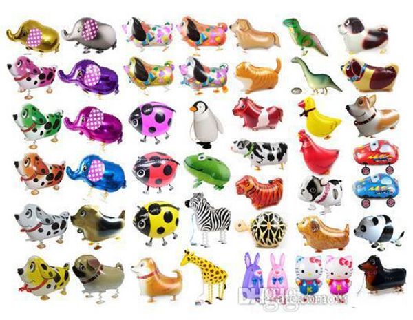 

прогулки pet животных гелий алюминиевая фольга шар автоматическая запайки дети baloon игрушки подарок для дня рождения венчания рождества su