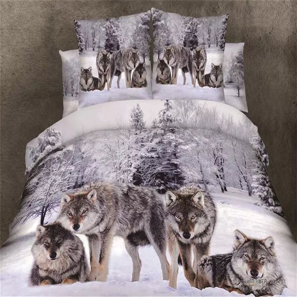 

medusa 3d wolf king//twin size 3/4pcs bedding set of duvet/doona cover bed sheet pillow cases bed linen set
