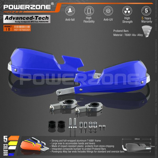 

powerzone pz-motect handguards for exc endurohusqvarna te crf wrf drz klx motorcycle dirt bike atv handlebar