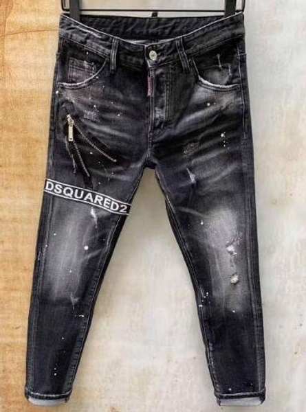 

new brand men jeans denim jean embroidery tiger pants holes jeans zipper men pants trousers skinny jeans men 00444e#, White