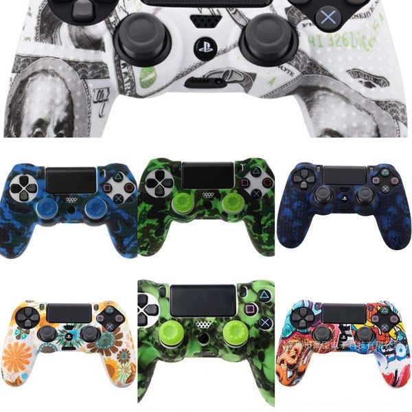 

vlfjf противоскользящий мягкая обложка для ps4 тонкого pro controller protector skin премиум защитных шипованных силиконовый чехол ручки