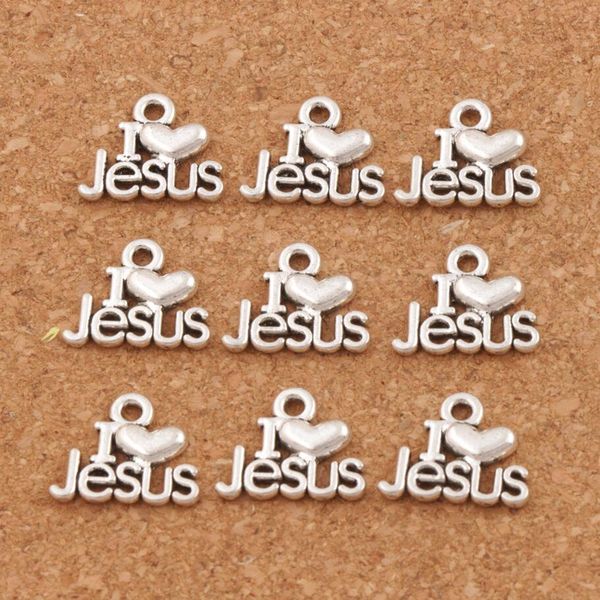 

antique silver 15.7x12.8mm i love jesus charms pendants 200pcs/lot diy handmade jewelry fit bracelets necklace earring accessories material, Bronze;silver