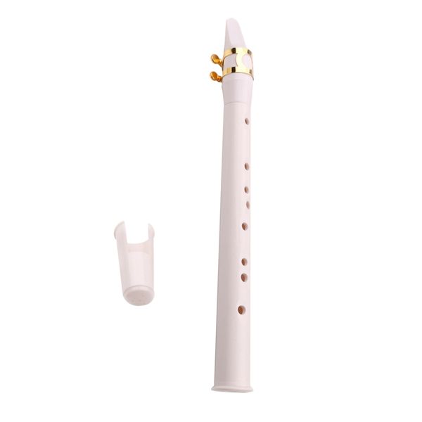 

portable pocket saxophone mini sax mouthpiece cap musical instrument white