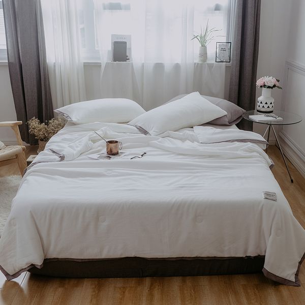 

ivory white wash cotton soft bedspread coverlet/bed cover,also good use as summer blanket 145x195/175x195/195*225cm