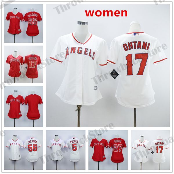 

angels women jersey shohei ohtani mike trout kole calhoun blank high-quality embroidery baseball jerseys fast shipping, Blue;black