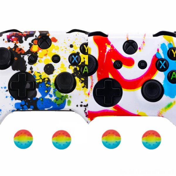 

vc4xy soft camo rubber protective case skin microsoft for cover xbox one 1 controller anti-slip silicone handle case game accessories