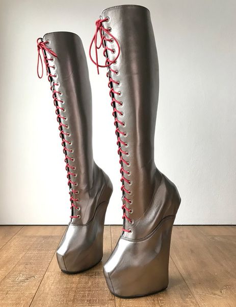 silver booties size 11