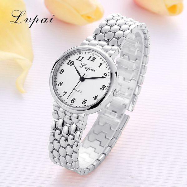 

luxury watch women dress bracelet watch fashion quartz wrist for women classic lvpai brand gold ladies business n#, Slivery;brown