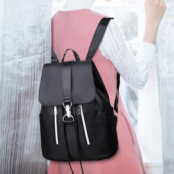 

2020 christmas gift women zipper buckle multi pocket waterproof large capacity backpack school bag
