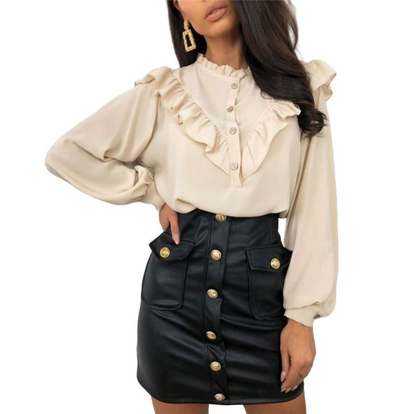 

women fashion high waist skirt zip faux leather short pencil bodycon mini skirt new solid black button