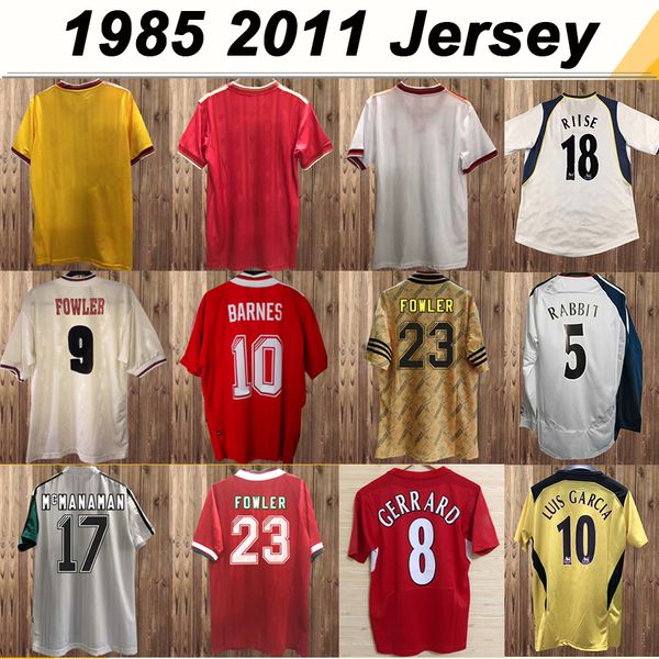 

85 86 dalglish ruddock mens retro soccer jerseys 93 97 fowler redknapp wright mcmanaman 04 10 gerrard torres mascherano football shirt, Black;yellow