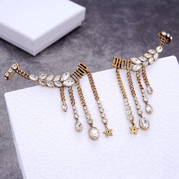 

selling vintage horse eye diamond tassel fashion earrings jewelry women earrings, Golden