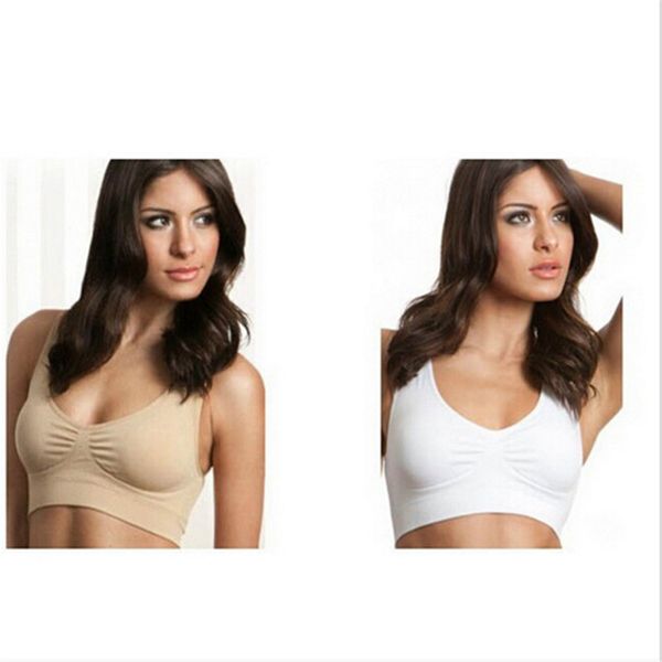 

3pcs/set women single layer seamless comfortable sport bra shapewear fitness bra wireless brassiere 3 colors size s-xxl, White;black