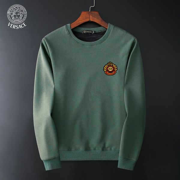 

20ss luxury mens designer hoodie medusa logo моды пуловер марка печати итальянский высокого качества вскользь плюс бархат хлопок фуфайки, White;black