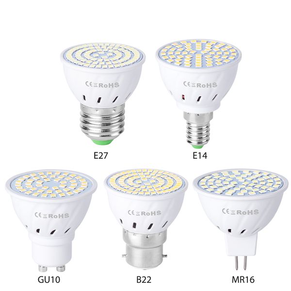 Led Lamp 5W 48LEDs GU10 MR16 E27 E14 Led Spot Light lâmpadas Bulb Spotlight Downlight Lighting