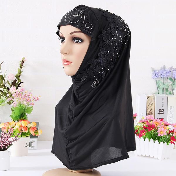 

islam mask muslim headscarf fashion silk drill long scarf woman summer national wind cover vf0011