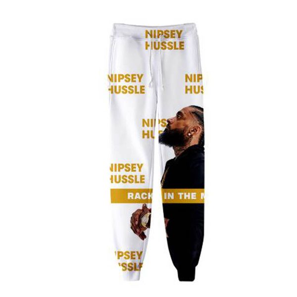 

2019 nipsey hussle 3d print jogger pants women/men fashion nh streetwear long pants hip hop casual trendy sweatpants, Black