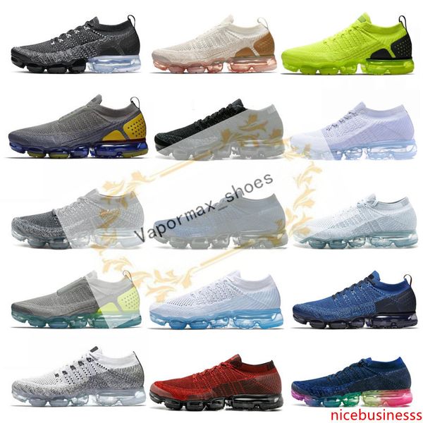 

air knit 2.0 3.0 mens running shoes triple black volt runner shoes tiger zebra gym women breathable jogging outdoor sports sneaker