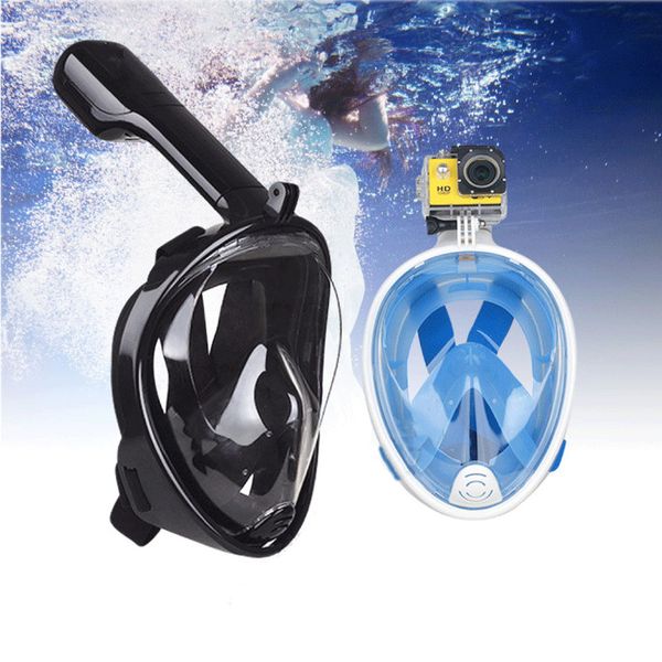 

full face snorkel mask,panoramic view underwater diving mask,breath snorkel set with anti-fog anti-leak for kids and adults