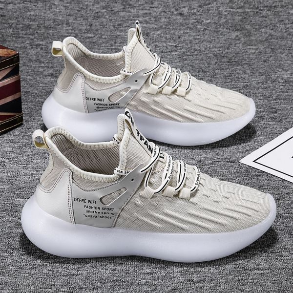 

krasovki men's casual shoes new designer shoes men breathable sneakers male fashion zapatillas men sport trainers footwears man, Black