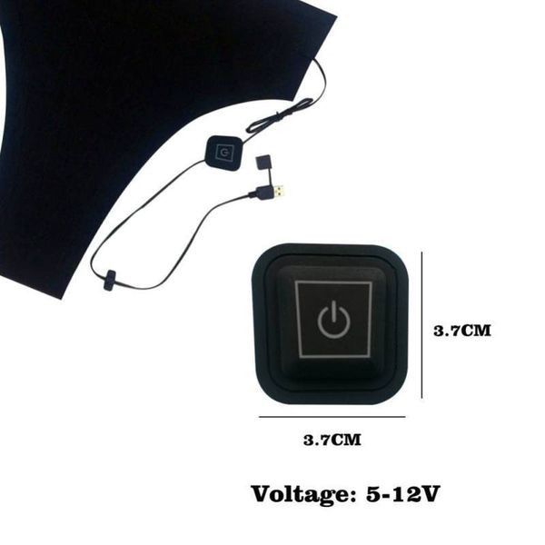 

electric heating vest heated pad clothes winter warm body warmer with 5v usb charger whshopping, Gray;blue